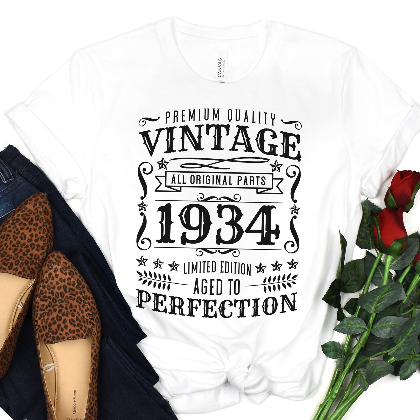 Vintage 1934 t-shirt | 90th Birthday Shirt | 1934 Birthday Unisex t-shirt