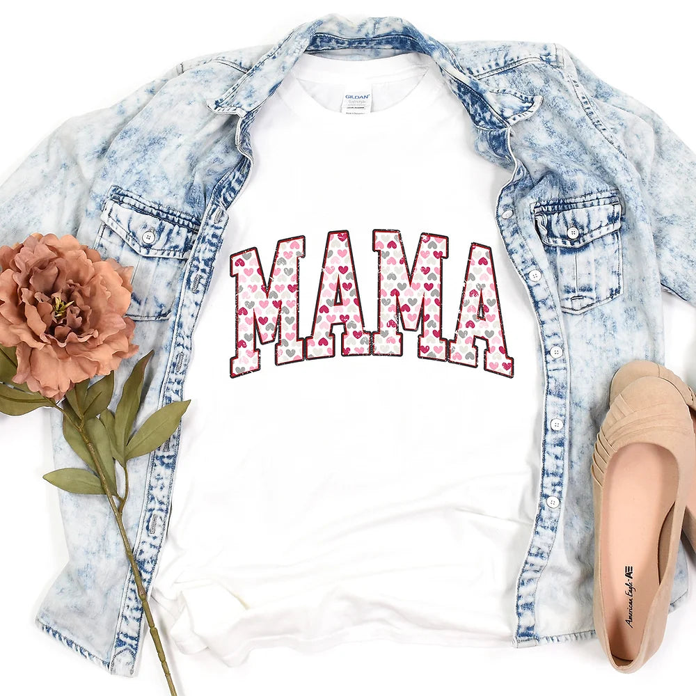 Mother's Day T-Shirt Hearts Mom Day Love Mother Short-Sleeve Unisex T-Shirt