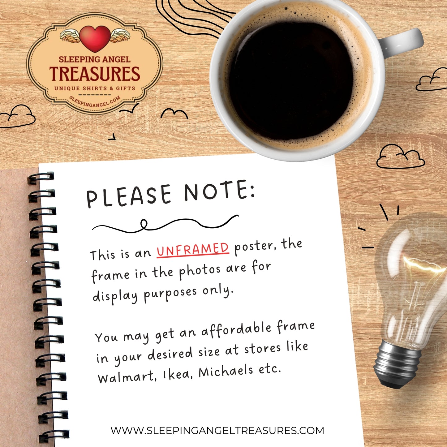 Inspirational Be Brave Enough Poster (UNFRAMED)