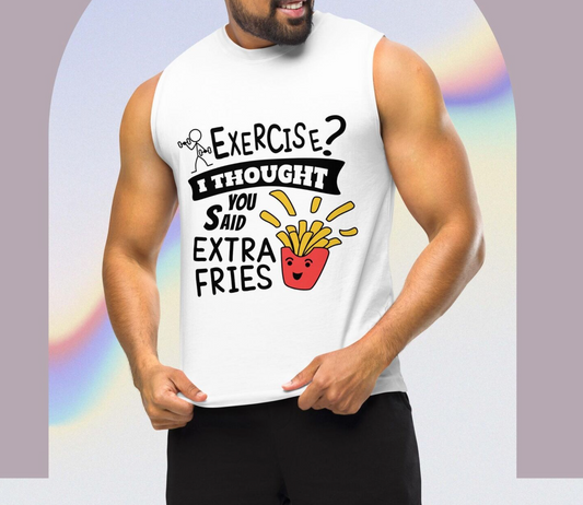 Funny Muscle Shirt, Fun Workout Shirt, Funny T-Shirt, Exercise Shirt, Funny Exercise Shirt
