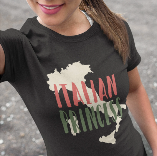 Italian Princess t-shirt, Gift for Italian, Italian Pride Tee, Italian Girls Shirt, Italian Heritage Shirt