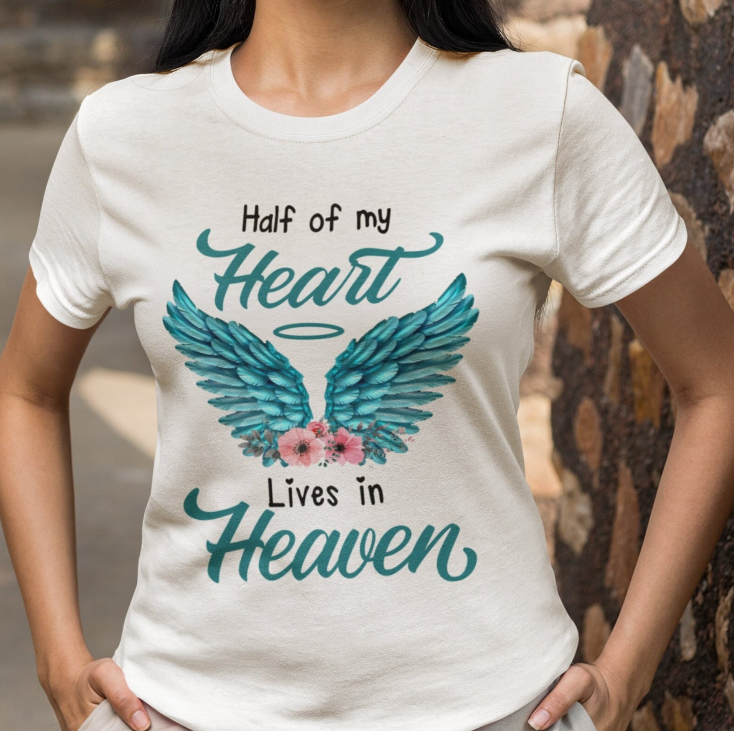 Half of My Heart Lives in Heaven T-Shirt