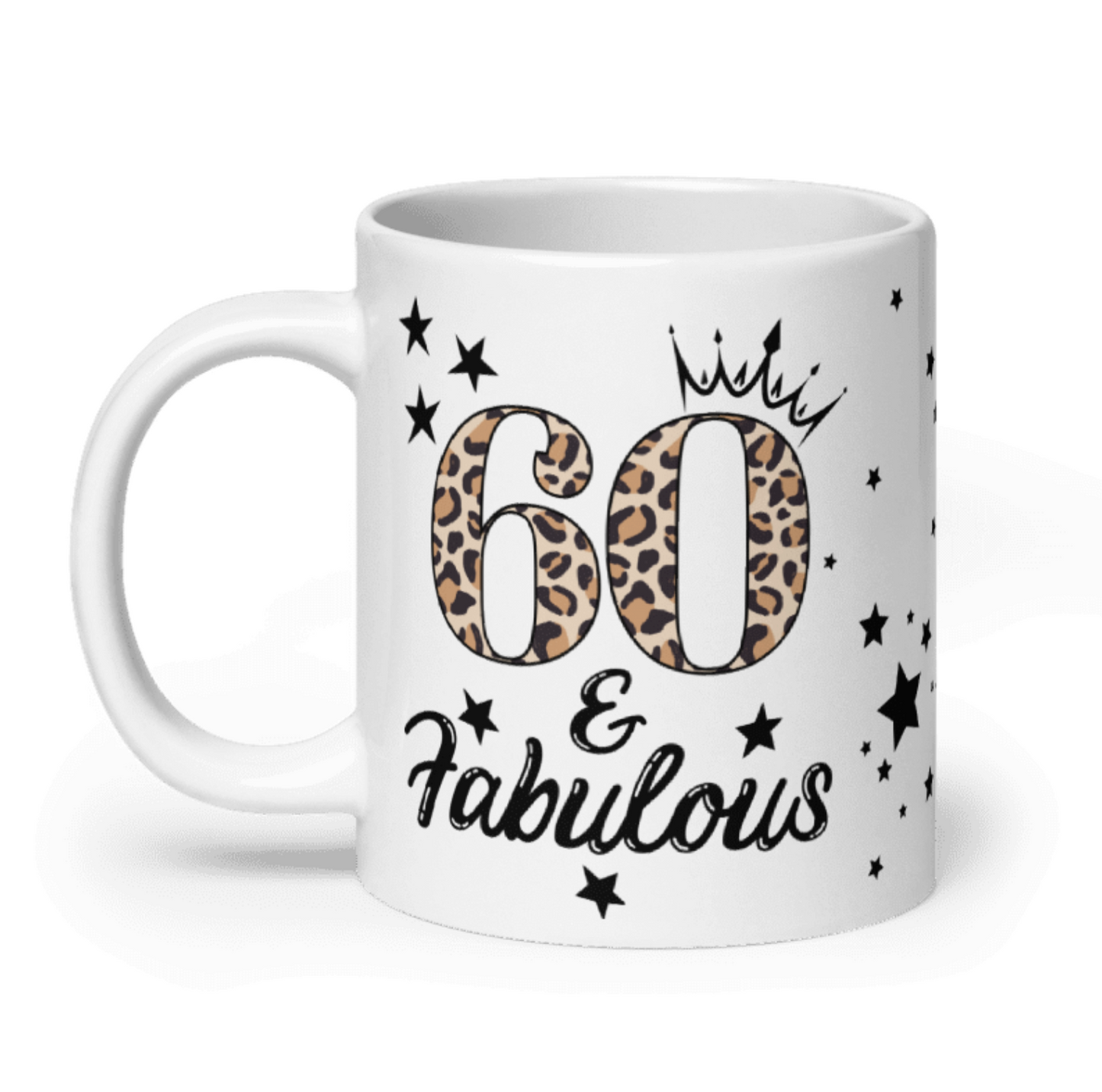60 & Fabulous White Glossy Mug