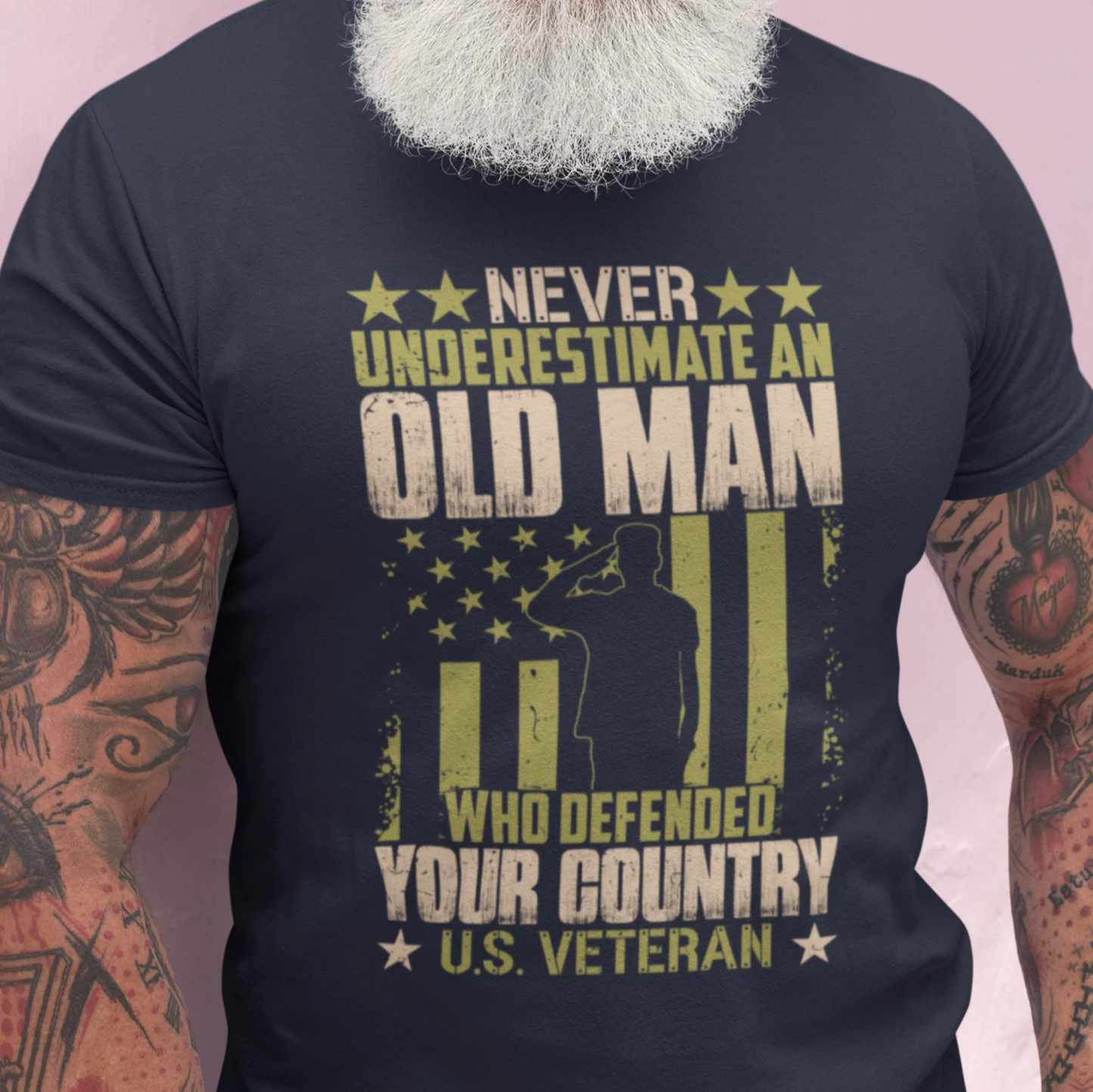 Never Underestimate an Old Man Who Defended Your Country – U.S. Veteran T-Shirt