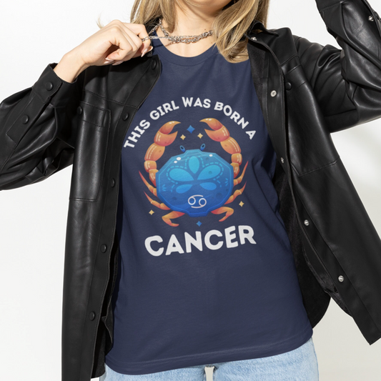 This Girl Was Born a Cancer T-shirt