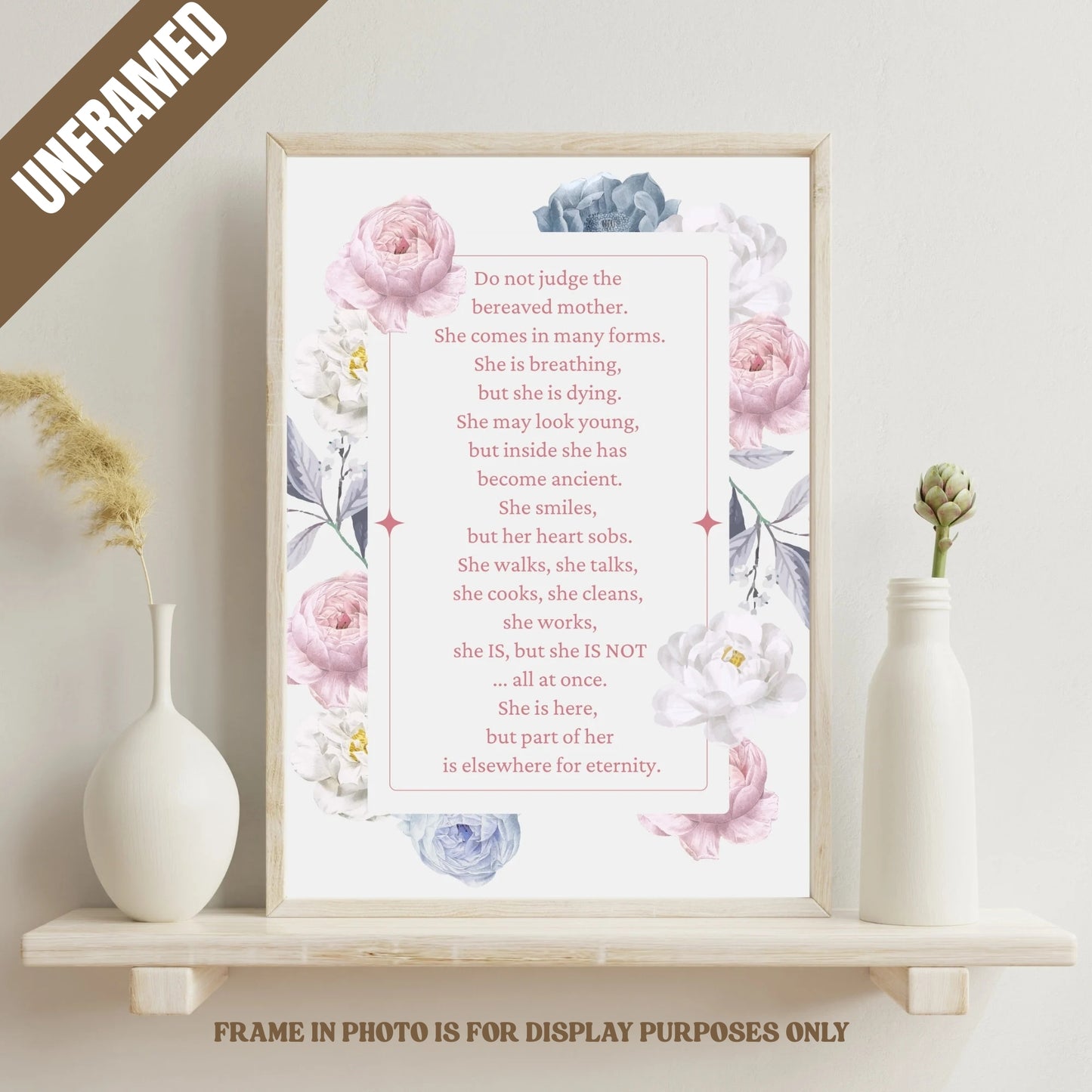 Bereaved Mother Memorial Poster