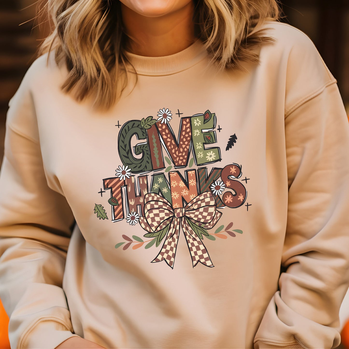 Give Thanks Thanksgiving Sweatshirt