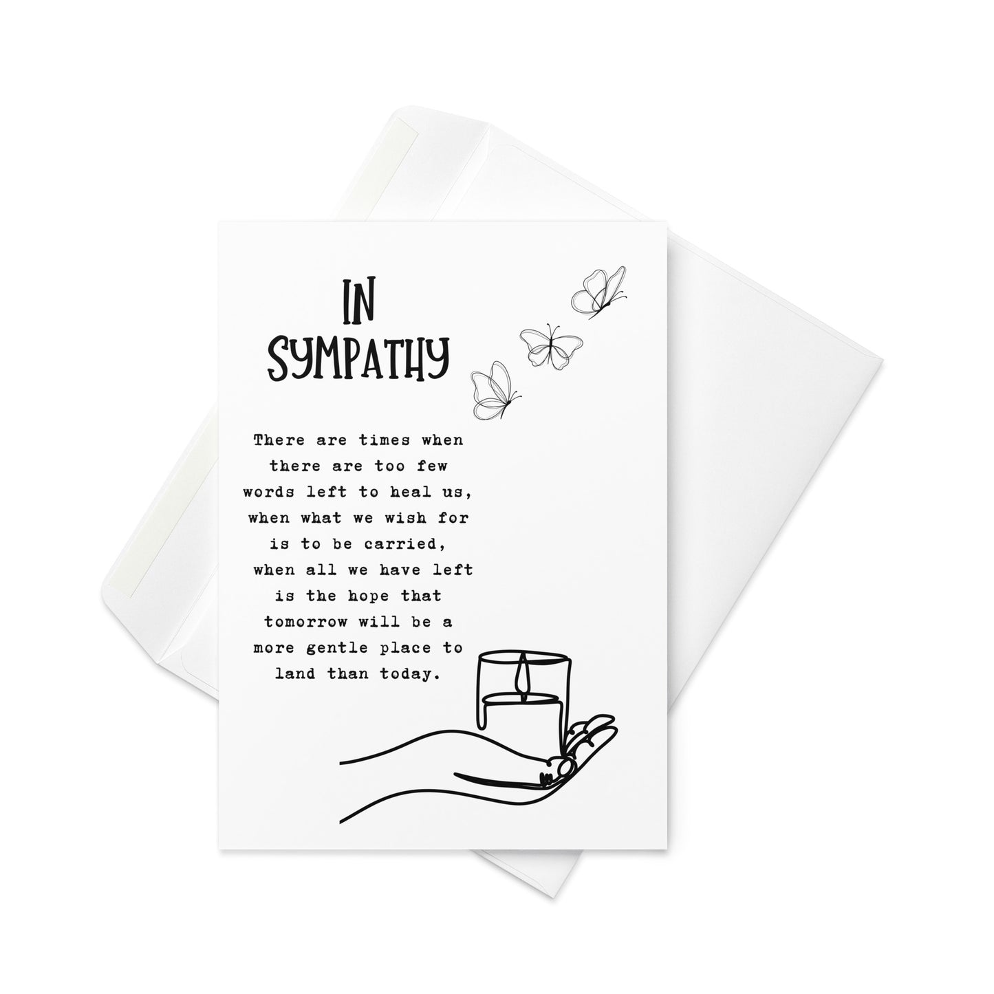Sympathy Card, Bereavement Card, Grief Poem Card, Sorry For Your Loss, Funeral Card, In Loving Memory, Grief and Loss, Condolence Card