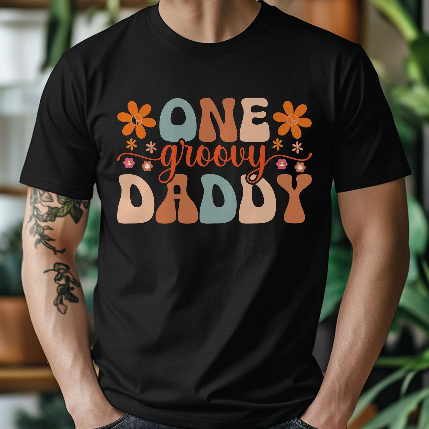 One Groovy Daddy Retro T-Shirt