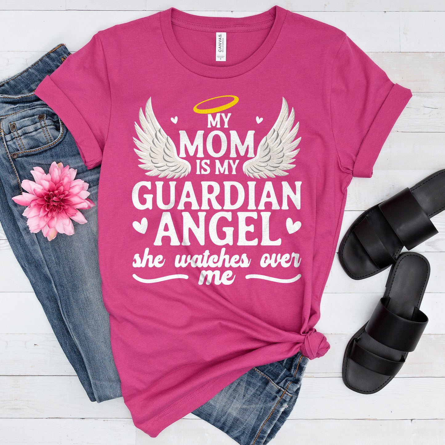 My Mom Is My Guardian Angel, She Watches Over Me T-shirt