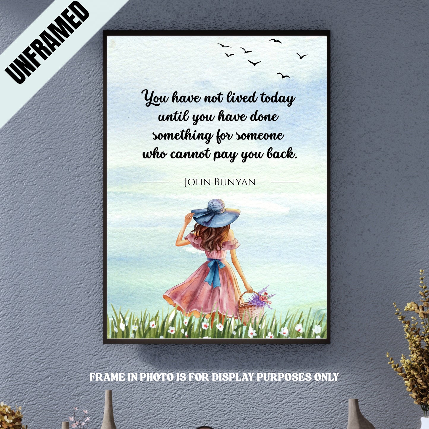 Inspirational Wall Art John Bunyan Quote Poster