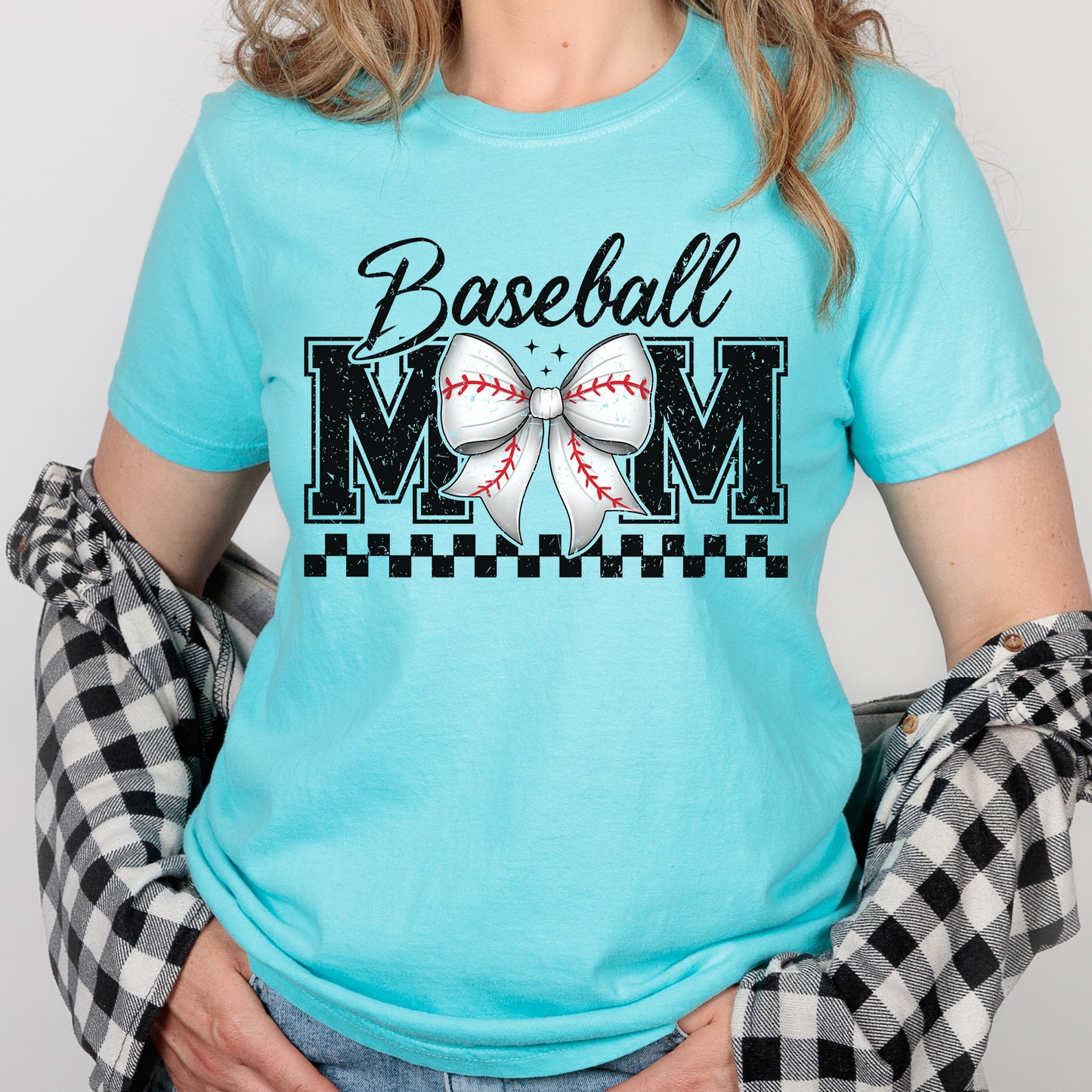 Comfort Colors Baseball Mom Coquette T-shirt