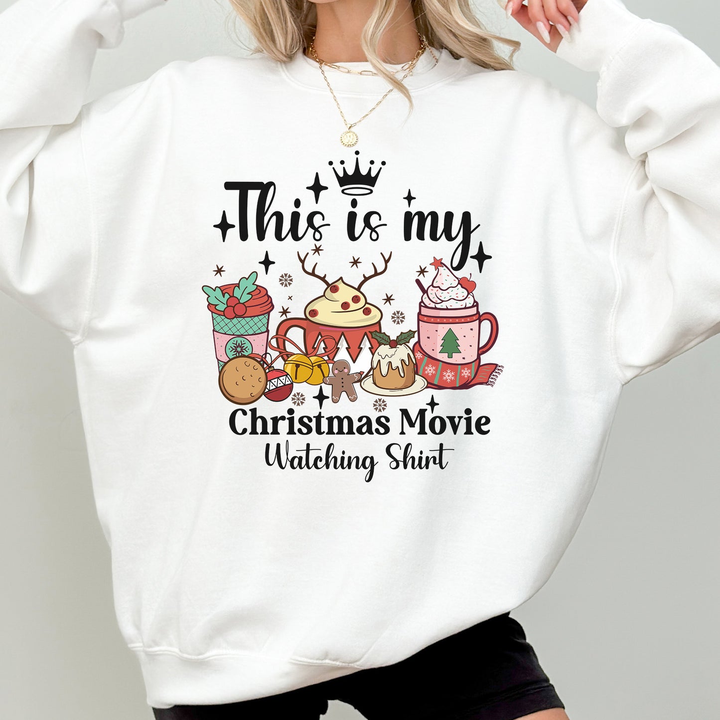Christmas Movie Watching Sweatshirt, Christmas Sweatshirt, Holiday Movie Shirt, Christmas Movies Sweatshirt