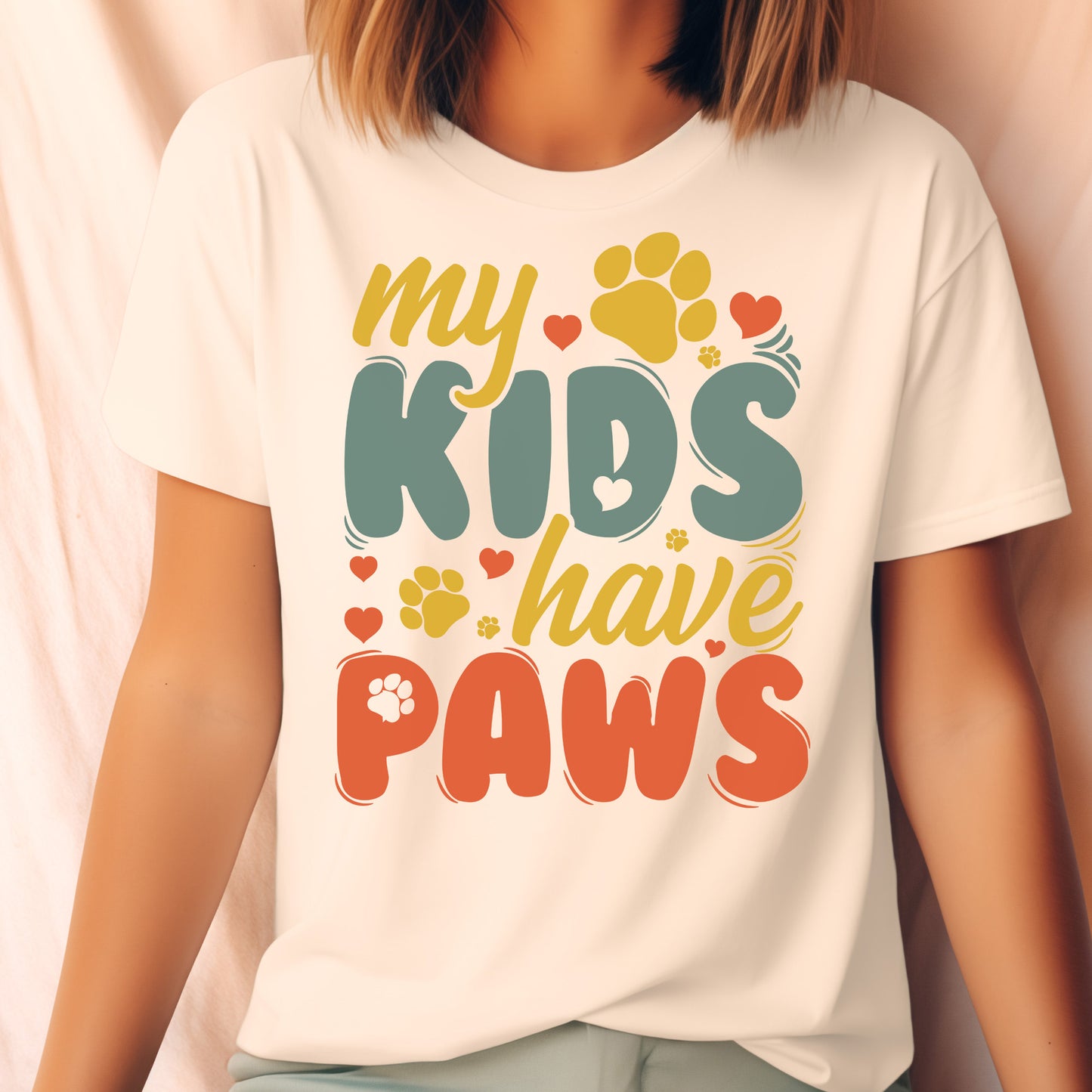 Comfort Colors My Kids Have Paws T-Shirt