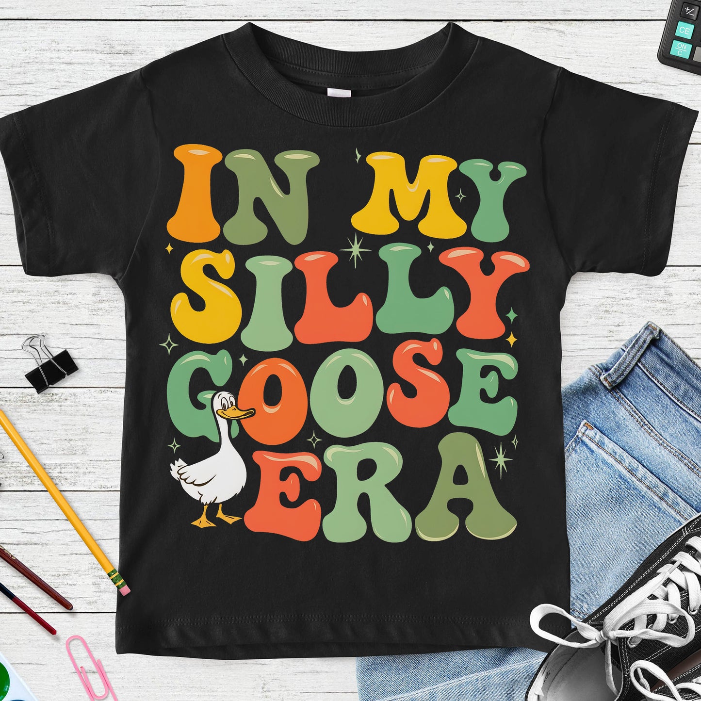 In My Silly Goose Era Baby Jersey, Cute Toddler Tee, Funny Kid T-Shirt Goose Lover Gift