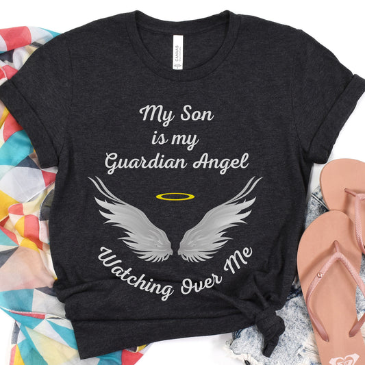 Memorial Gift, Loss Of Son Tshirt, Losing a Child Shirt, Guardian Angel