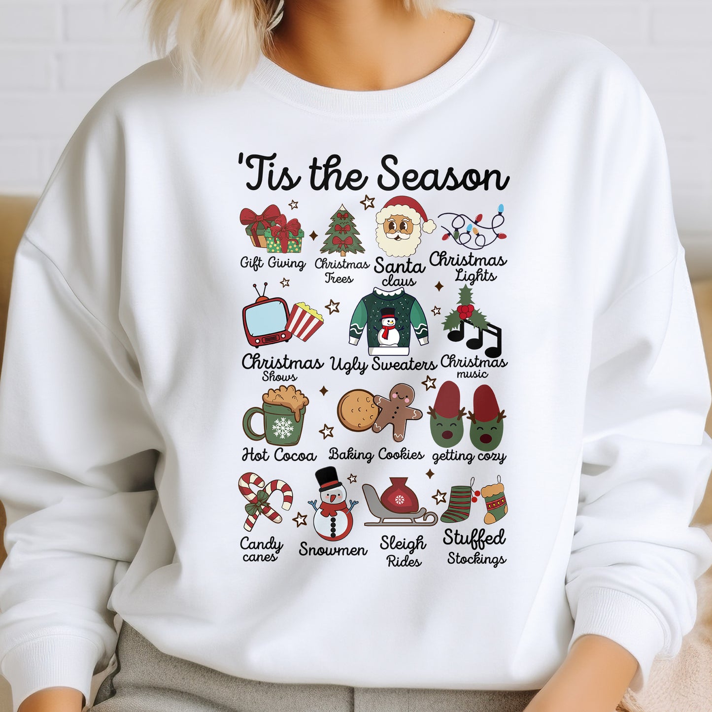Tis The Season Sweatshirt, Christmas Sweatshirt, Holiday Sweatshirt, Holiday Apparel, Winter Cozy