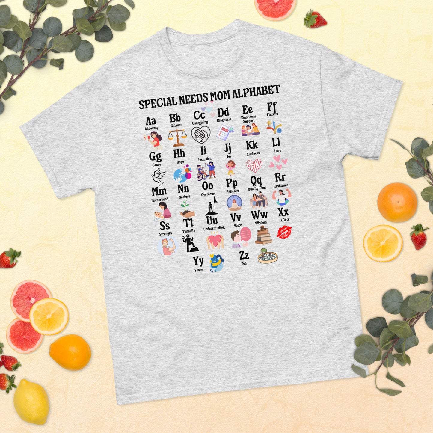 Special Needs Mom Alphabet Shirt, Medical Mom Gift, Disability Mom Tee, Special Mom T-Shirt, Gift for Special Needs Mom
