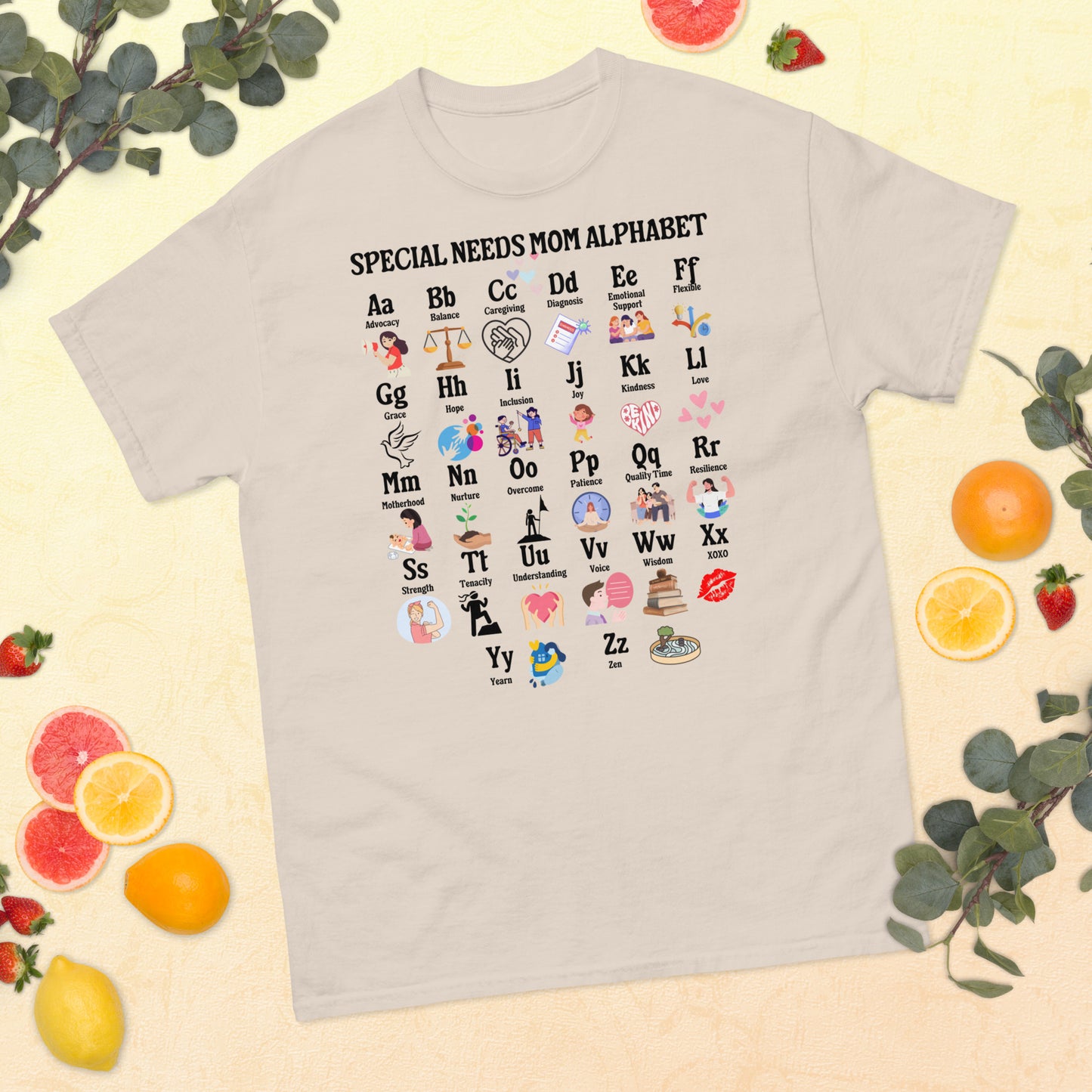 Special Needs Mom Alphabet Shirt, Medical Mom Gift, Disability Mom Tee, Special Mom T-Shirt, Gift for Special Needs Mom