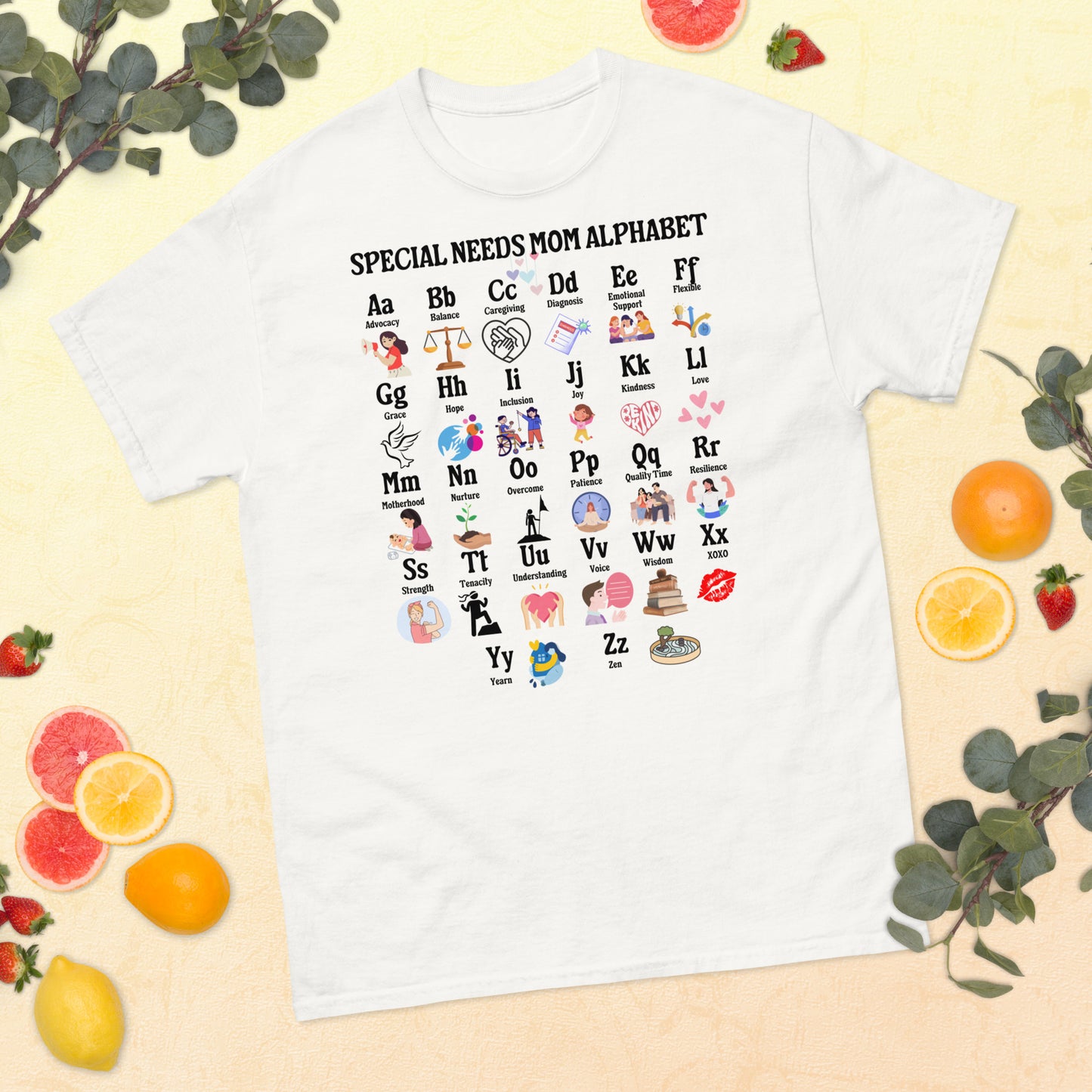 Special Needs Mom Alphabet Shirt, Medical Mom Gift, Disability Mom Tee, Special Mom T-Shirt, Gift for Special Needs Mom