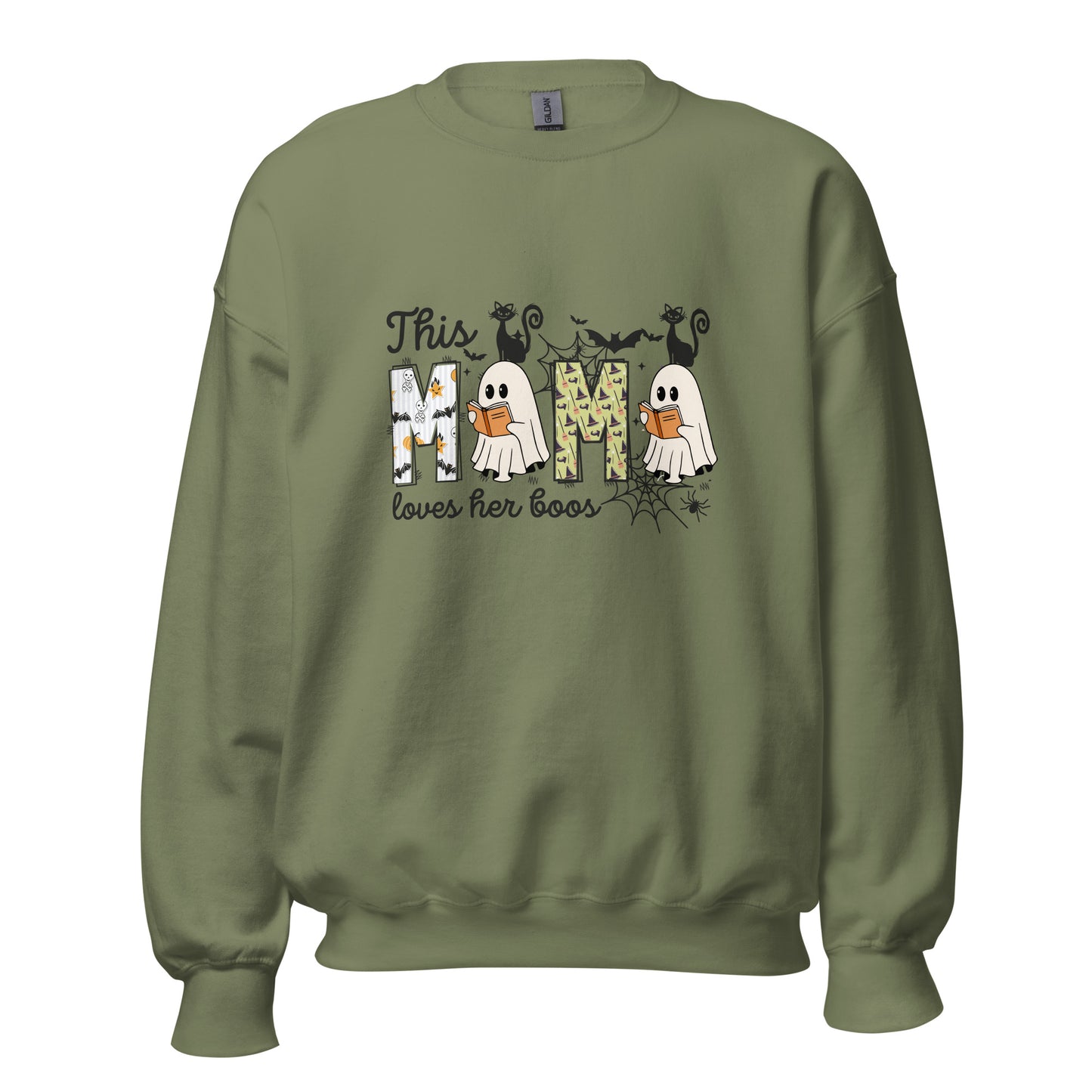 This Mama Loves Her Boos Sweatshirt, Spooky Mama Gift, Cute Ghosts Halloween Sweatshirt