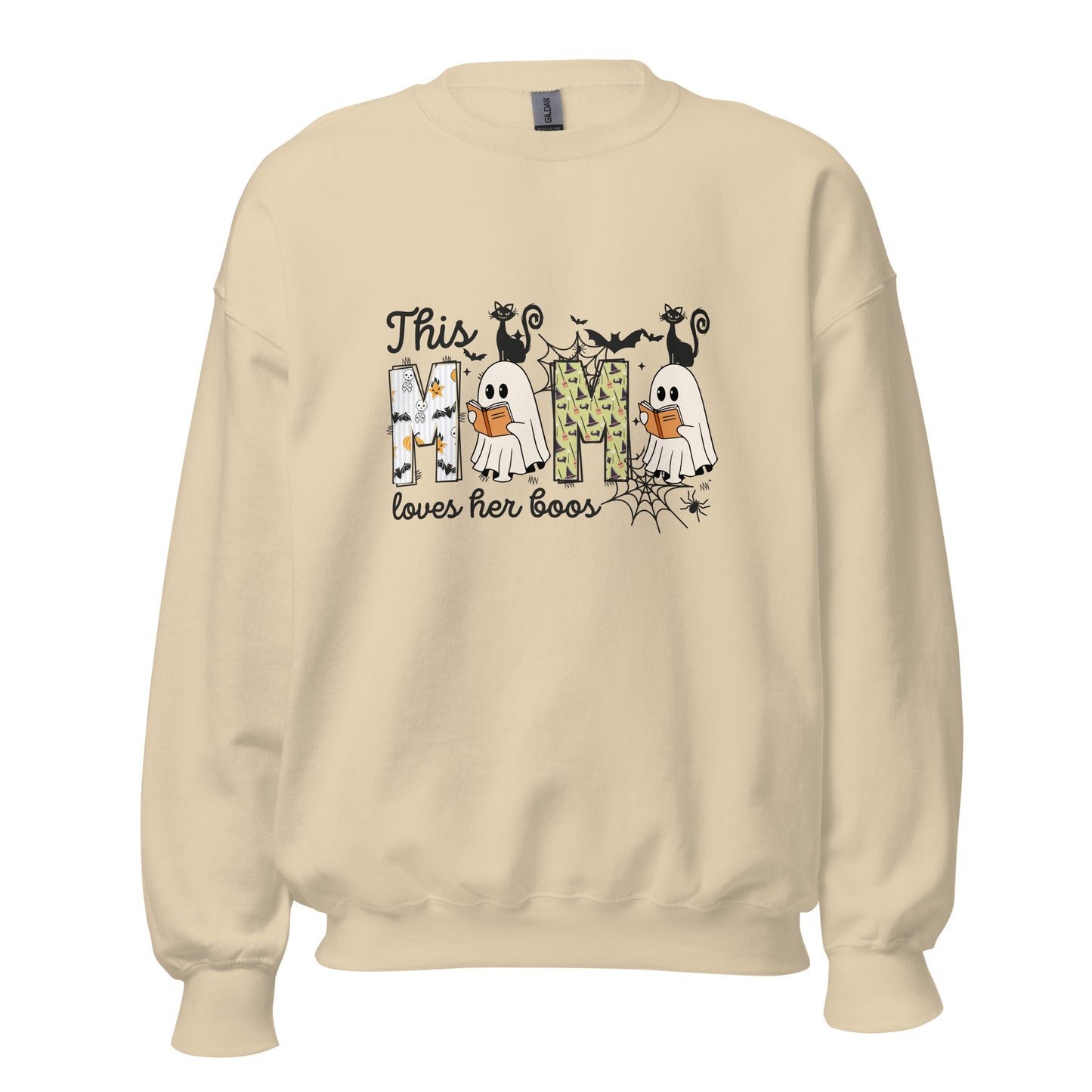 This Mama Loves Her Boos Sweatshirt, Spooky Mama Gift, Cute Ghosts Halloween Sweatshirt