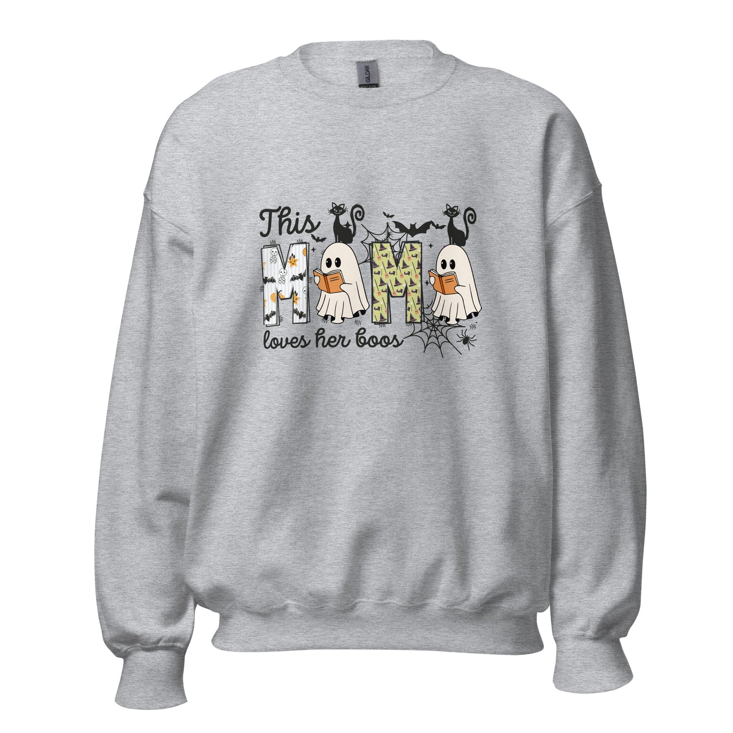 This Mama Loves Her Boos Sweatshirt, Spooky Mama Gift, Cute Ghosts Halloween Sweatshirt