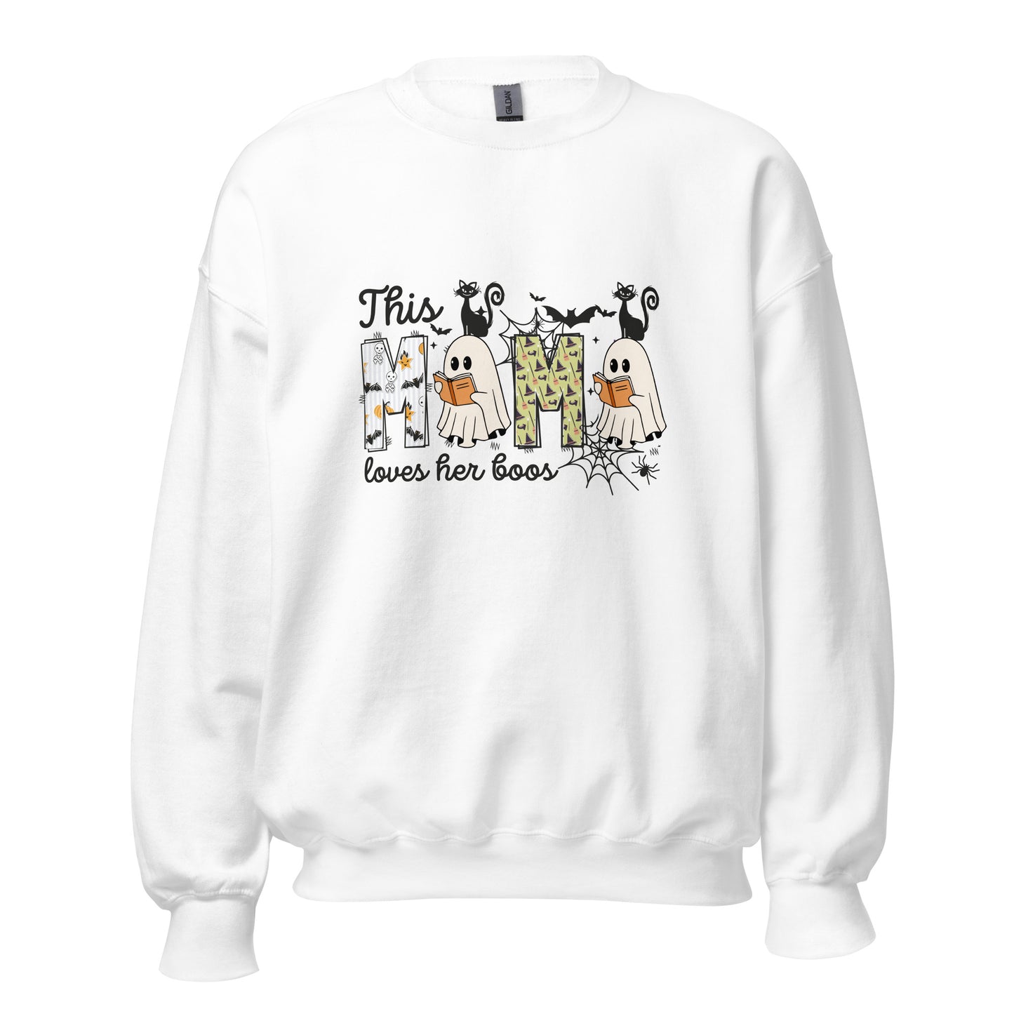 This Mama Loves Her Boos Sweatshirt, Spooky Mama Gift, Cute Ghosts Halloween Sweatshirt