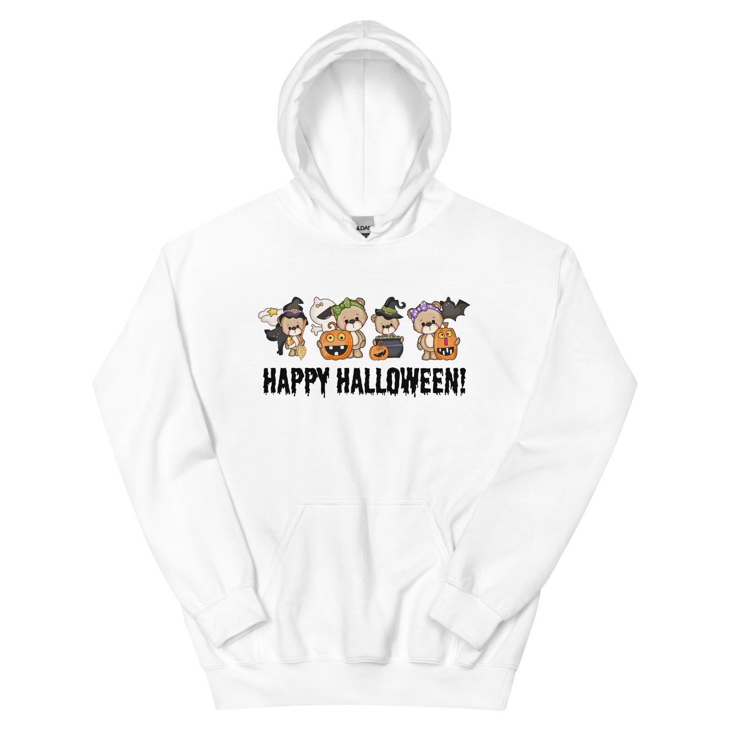 Halloween Hoodie, Trick Or Treat Hoodie, Halloween Sweatshirt, Spooky Hoodie, Cute Halloween Bears Hoodie, Halloween Gift, Fall Sweatshirt