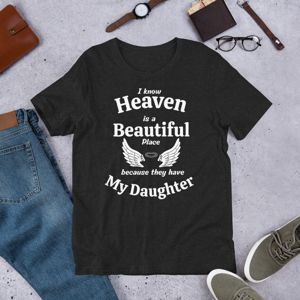 Daughter Loss t-shirt, Memorial Gift, Angel Wings Shirt, Bereaved Mother Shirt, Angel Mama Gift