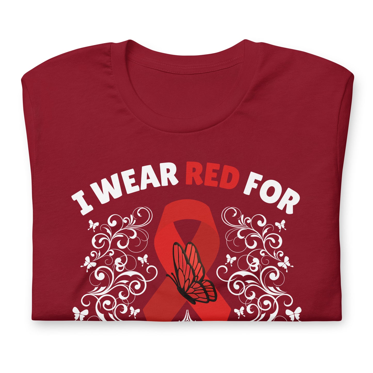 I wear Red for Epidermolysis Bullosa Awareness T-Shirt | EB Awareness Shirt