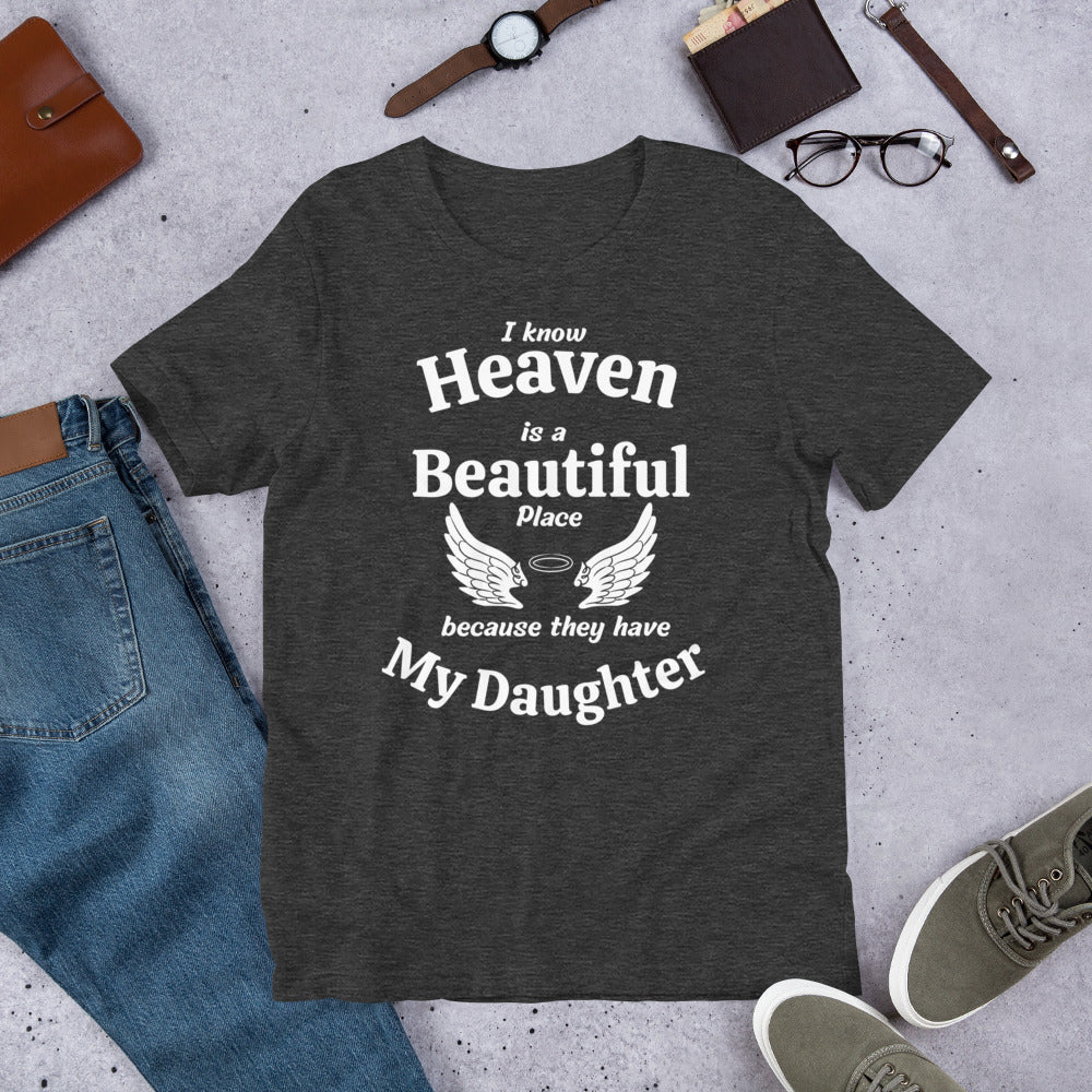 Daughter Loss t-shirt, Memorial Gift, Angel Wings Shirt, Bereaved Mother Shirt, Angel Mama Gift