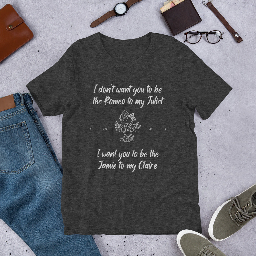 Outlander Romantic t-shirt, Jamie Fraser Shirt, Sassenach Shirt, Jamie and Claire, Outlander Fan Shirt