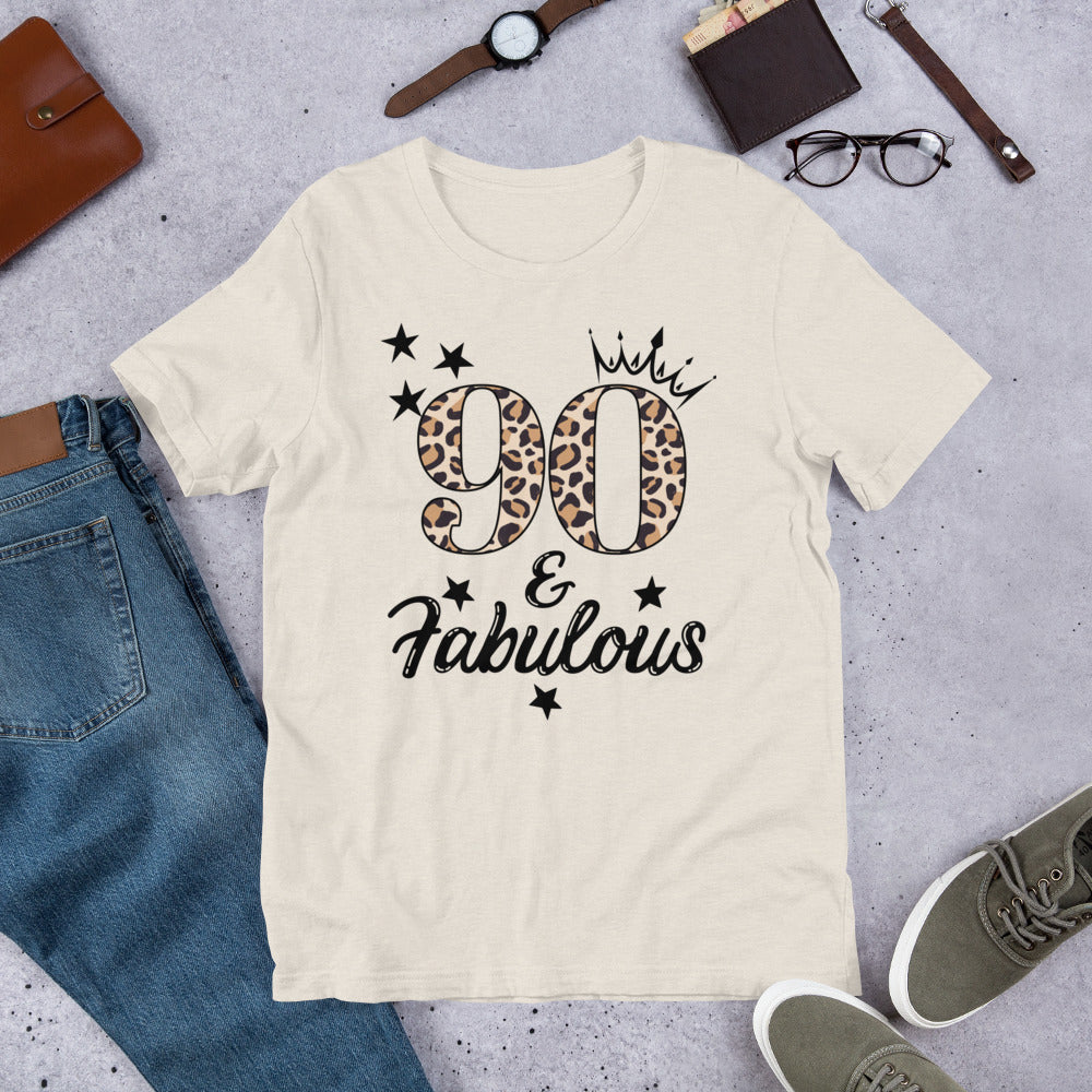 90 & Fabulous Shirt, Ninety Birthday Gift, 90th Birthday Shirt, 90th Birthday Party, Gift for 90th Birthday, Friend 90th