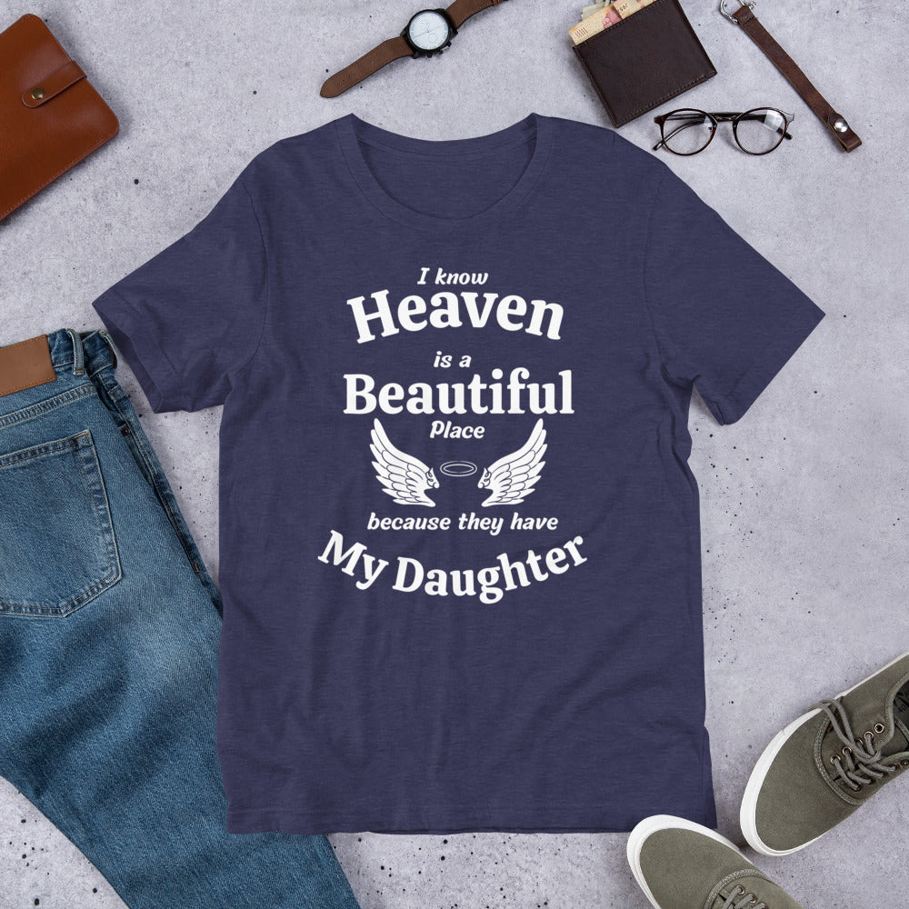 Daughter Loss t-shirt, Memorial Gift, Angel Wings Shirt, Bereaved Mother Shirt, Angel Mama Gift