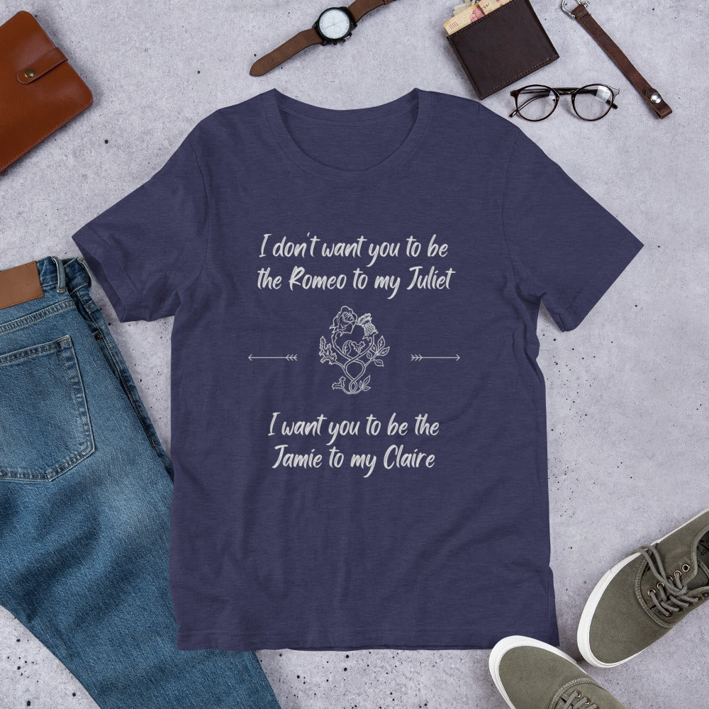 Outlander Romantic t-shirt, Jamie Fraser Shirt, Sassenach Shirt, Jamie and Claire, Outlander Fan Shirt