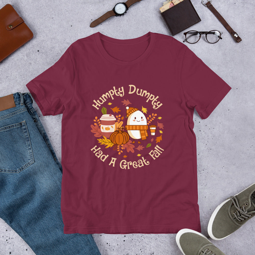 Fall Shirts For Women | Humpty Dumpty | Humpty Fall Tshirt | Fall T-Shirt | Had A Great Fall Tee | Autumn/Fall Shirt | Trendy Fall Shirt