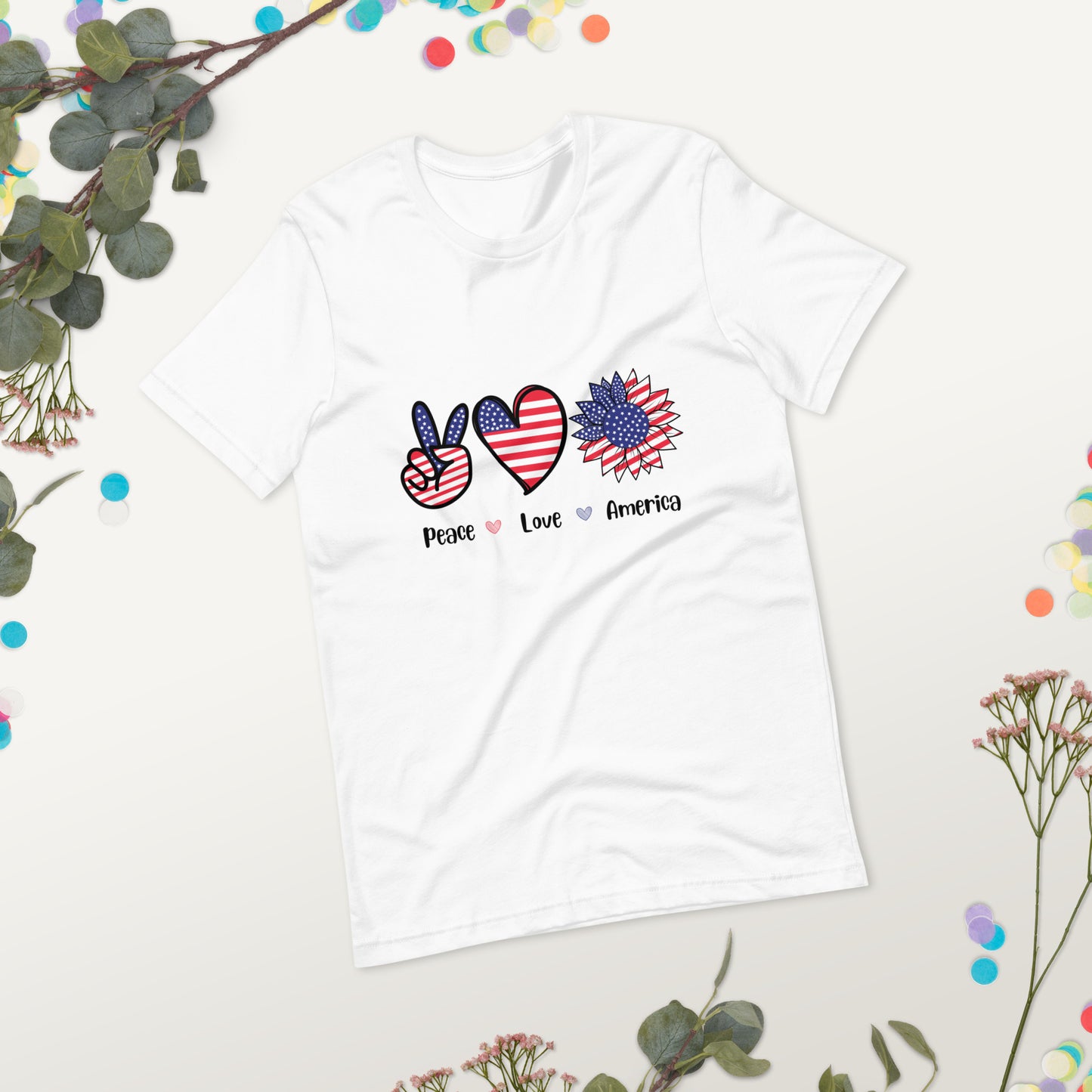 Peace Love America Shirt | Independence Day Shirts | Veterans Day Shirt | Memorial Day Shirt | Patriotic Family Shirt