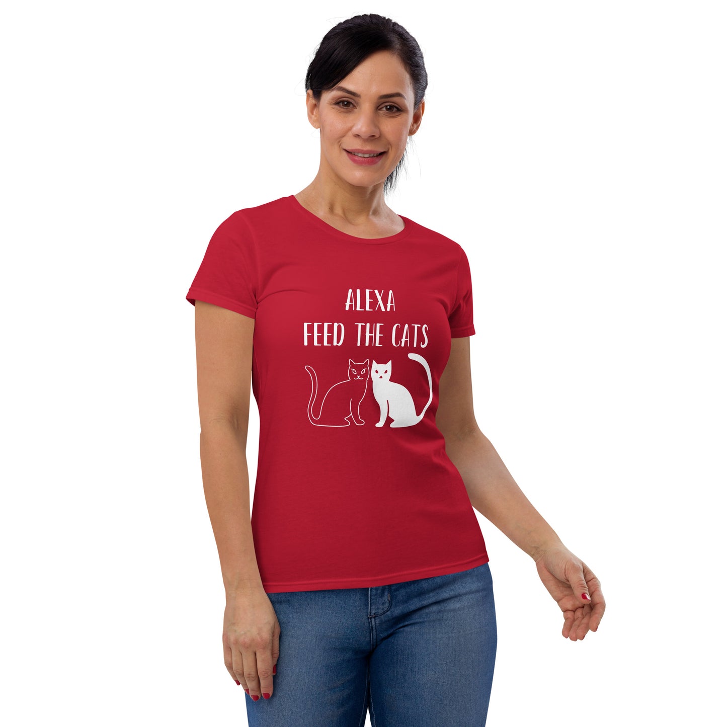 Cat Lovers Funny T-Shirt | Funny Alexa Women's Shirt