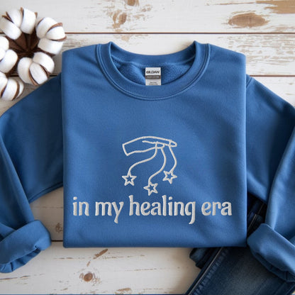 Embroidered Cozy In My Healing Era Sweatshirt