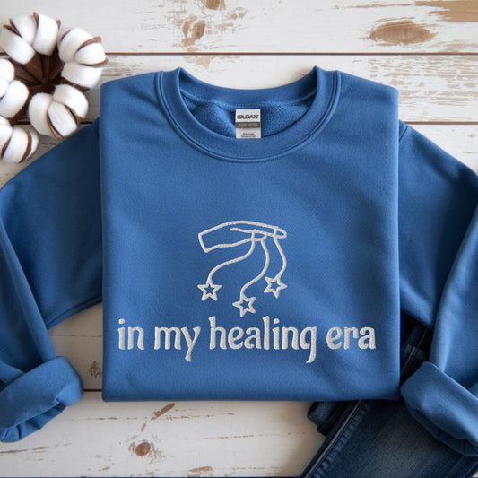 Embroidered Cozy In My Healing Era Sweatshirt