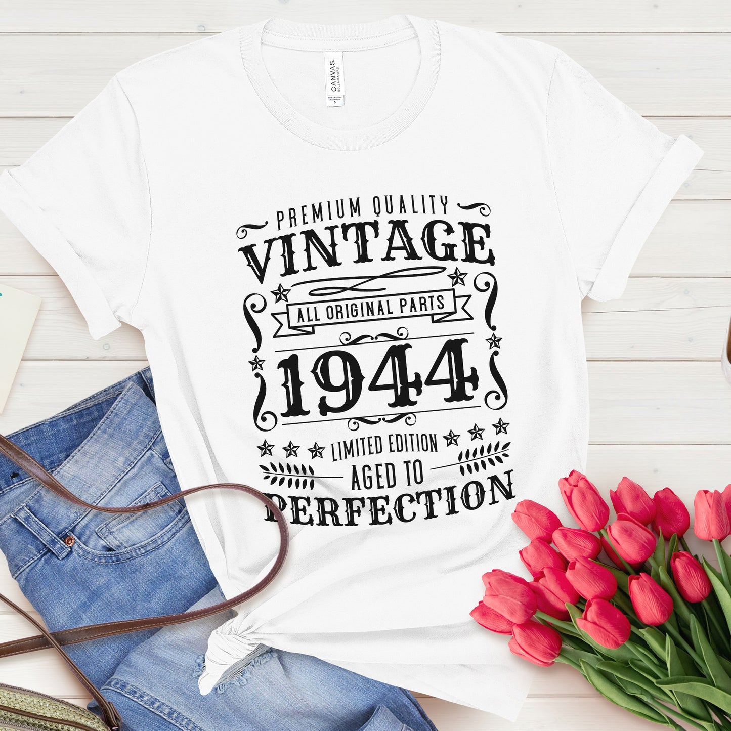 Vintage 1944 t-shirt | 80th Birthday Shirt | 1944 Birthday Unisex t-shirt