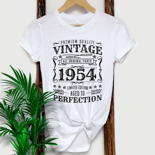 Vintage 1954 t-shirt | 70th Birthday Shirt | 1954 Birthday Unisex Tee
