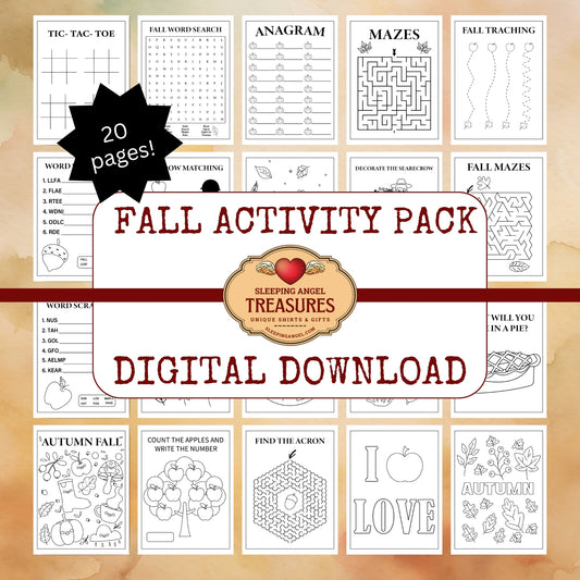 Printable Fall Activity Pack - DIGITAL DOWNLOAD