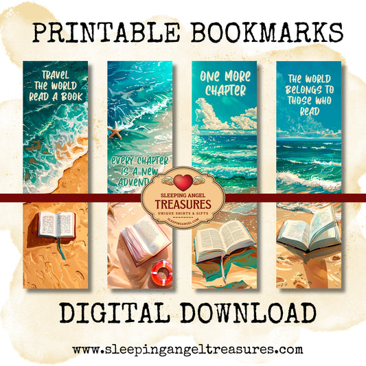 Beach Inspired Bookmarks- DIGITAL DOWNLOAD