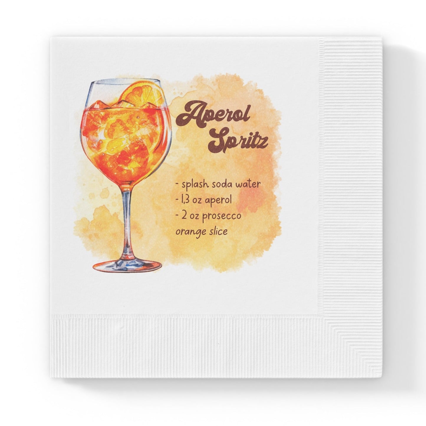 Aperol Spritz Cocktail Recipe Party Napkins