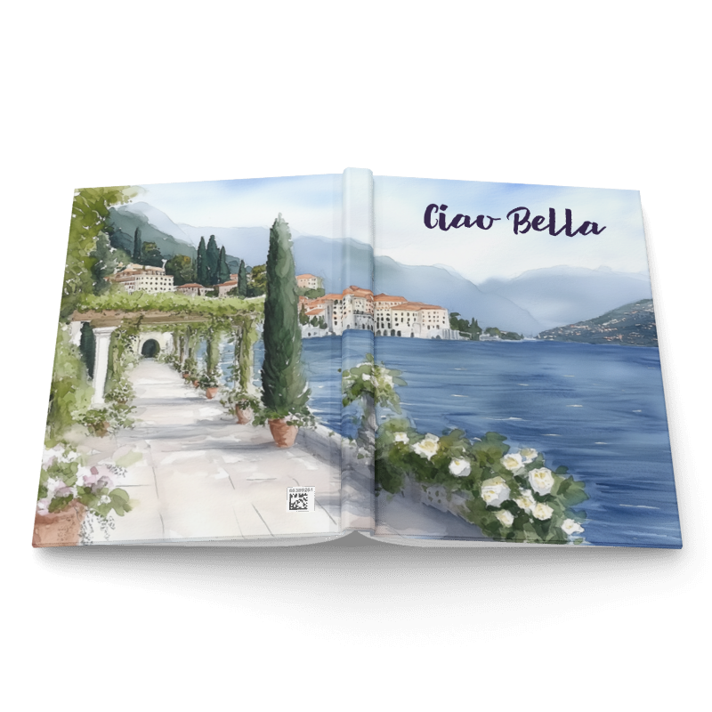 Ciao Bella Italian Landscape Hardcover Matte Blank Journal