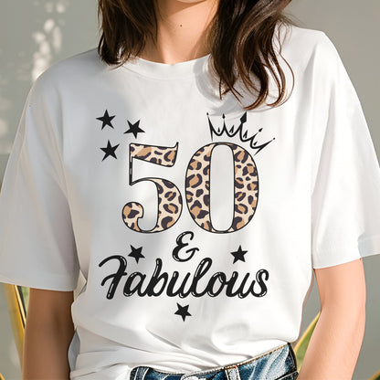 50 & Fabulous Shirt, 50th Birthday Gift, Fiftieth Birthday Shirt, 50th Birthday Party, Gift for 50th Bday,