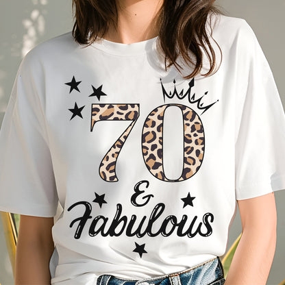 70 & Fabulous Shirt, Seventy Birthday Gift, 70th Birthday Shirt, 70th Birthday Party, Gift for 70th Birthday, Friend 70th