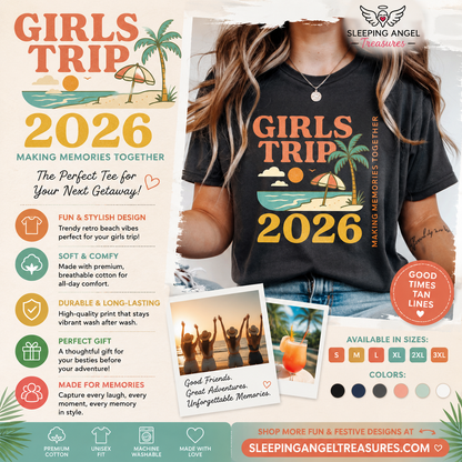 Beach Girls Trip 2026 T-Shirt